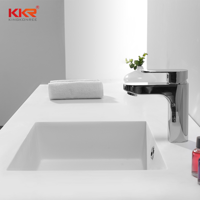 KingKonree Smooth Touch Acrylic Marble Solid Surface Cabinet Basin KKR-1551 Cabinet Basin image42