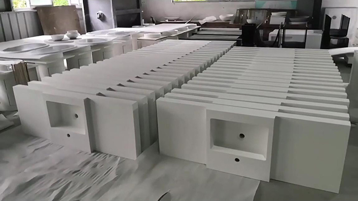 KKR Customized integrated vanity sinks for projects