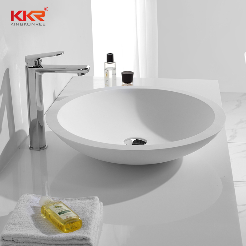 KingKonree Round Above Counter Wash Basin With 500mm Diameter KKR-1300 Above Counter Basin image4